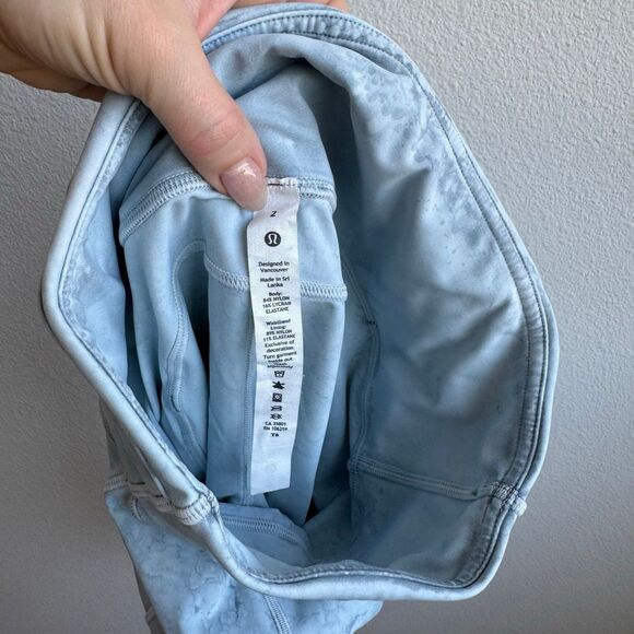 Lululemon Fast and Fre Short 10" City Grit White Blue Fog Size 2 XS W7BKCS - Picture 4 of 5
